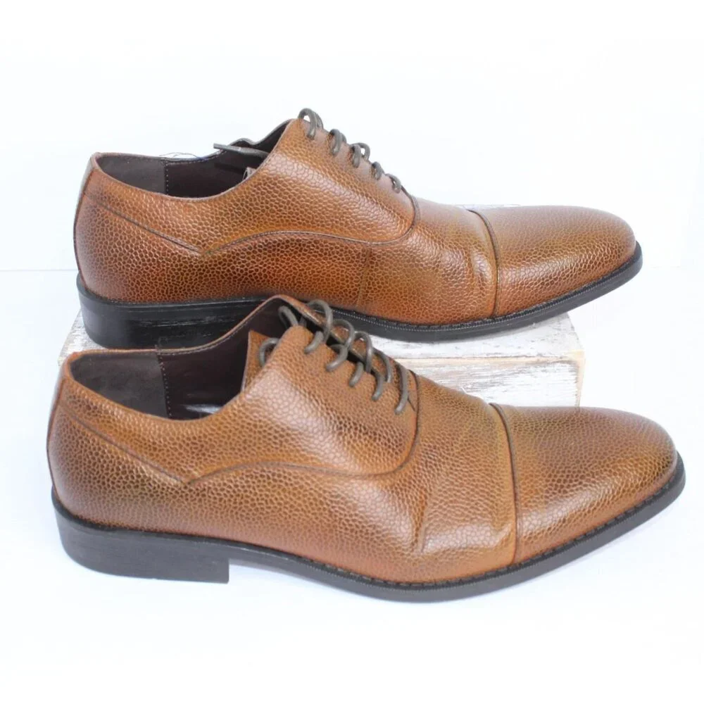 Kenneth Cole Unlisted Half Time Dress Shoes‎ Men's 10.5 Brown Faux Leather